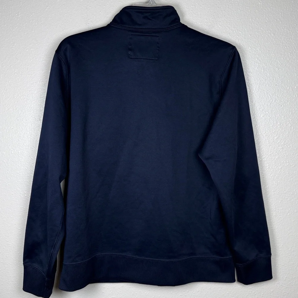 Abercrombie & Fitch Track‎ Jacket Spellout Womens M Navy Full Zip Athletic Read